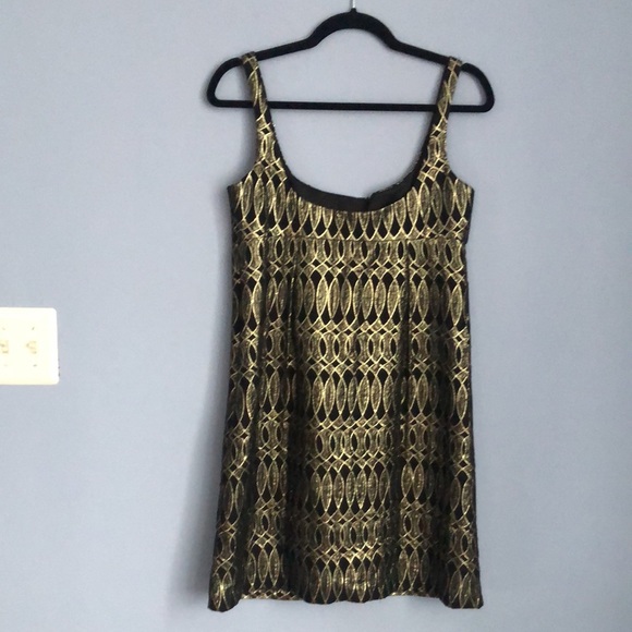 ⭕️ PRICE FIRM NEW Milly Size 6 Black and Gold Dress - Picture 4 of 4